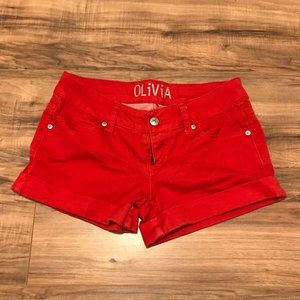 Bright Red Super Short Shorts